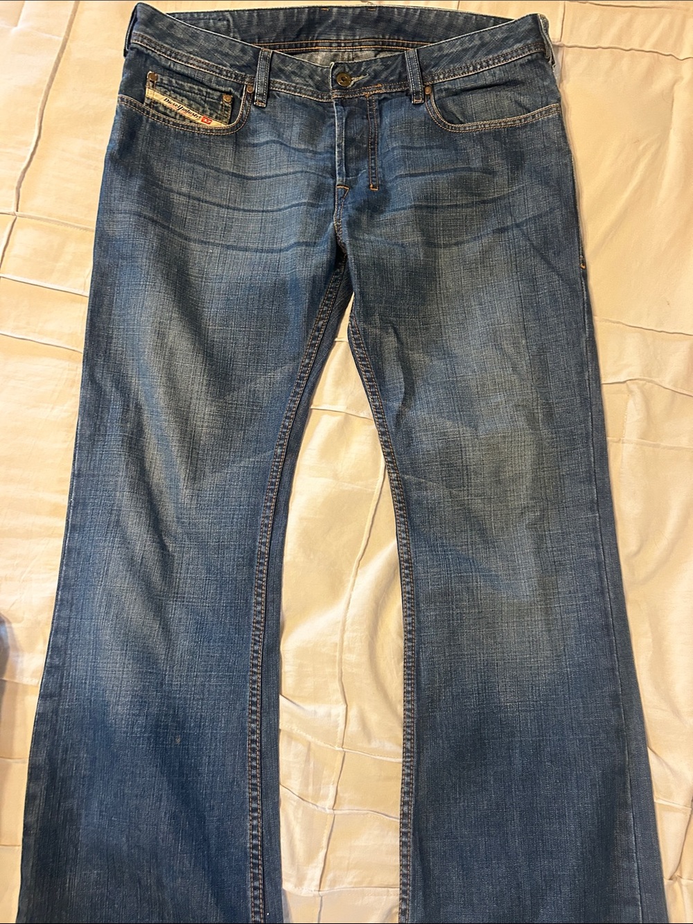 Diesel Men's Blue Denim Jeans